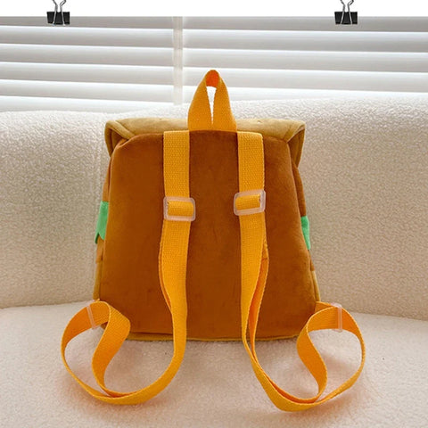 Süßer Plüsch-Rucksack im Burger-Stil