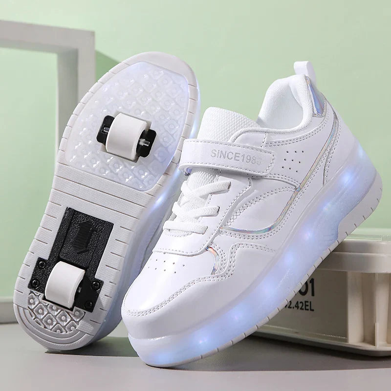 Cute Pastel LED Roller Sneakers