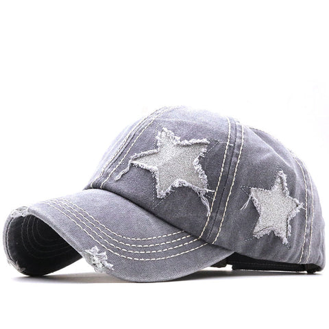 Denim Grunge Baseball Cap