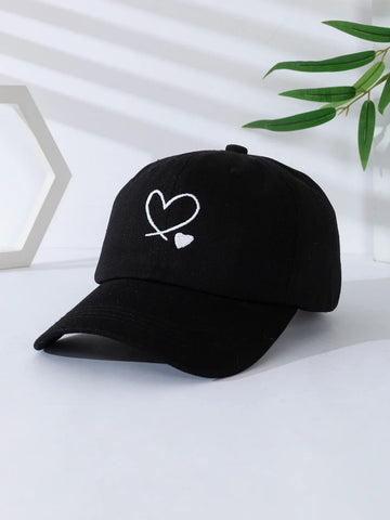 Bonita gorra de béisbol con forma de corazón 