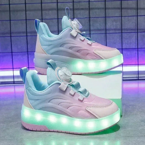 Kawaii Farbverlauf LED Rollschuhe