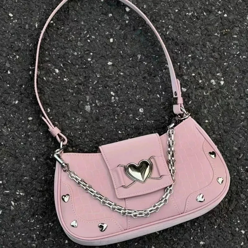 Bolso de hombro rosa kawaii