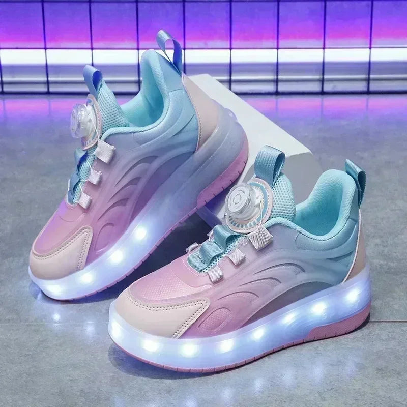 Kawaii Farbverlauf LED Rollschuhe