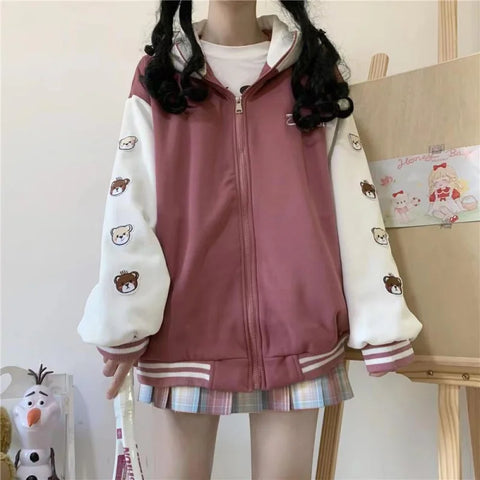 Chaqueta de béisbol kawaii Y2k