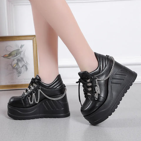 Punk Gothic Schuhe mit Kette