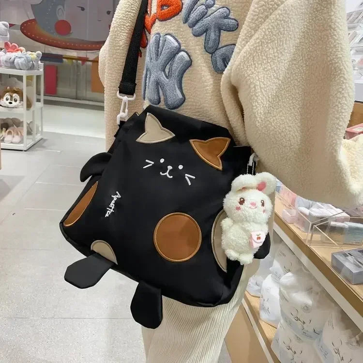 Lindo bolso de hombro con forma de gato de dibujos animados