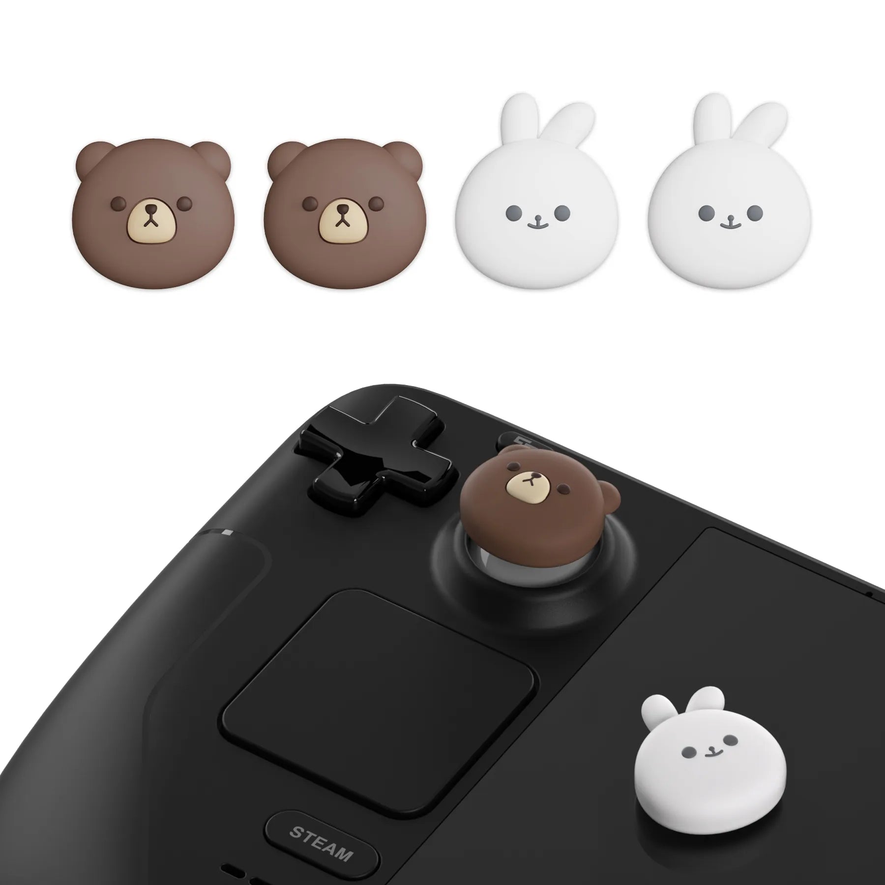 Kawaii Animals Thumb Grip Caps for Steam Deck