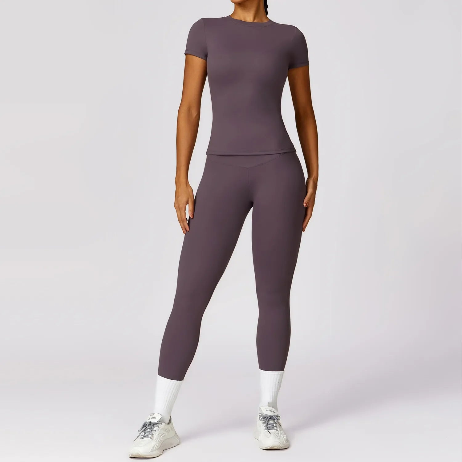 Francine - Two Piece Compression T Shirt & Leggings Active Set