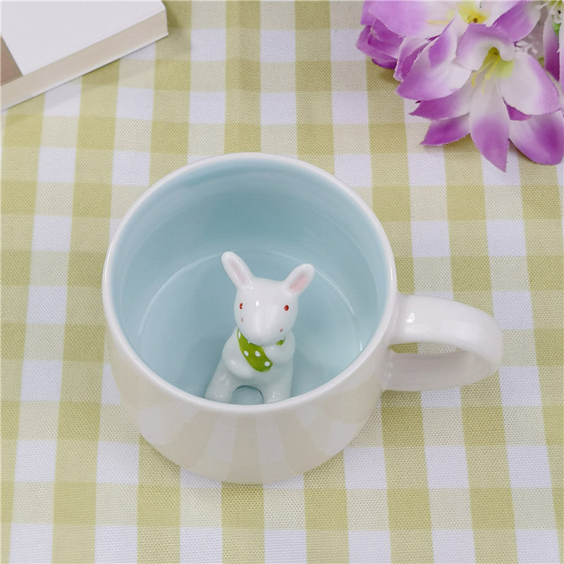 Tazas de cerámica con animales adorables