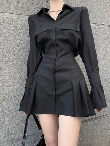 Elegant Gothic Shirt Dress