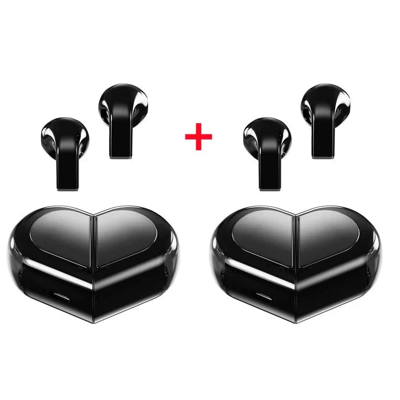 Cute Heart Shaped Wireless Earbuds