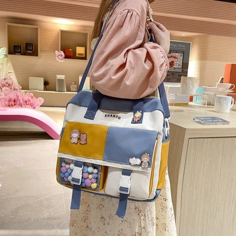 Mochila escolar estilo coreano kawaii