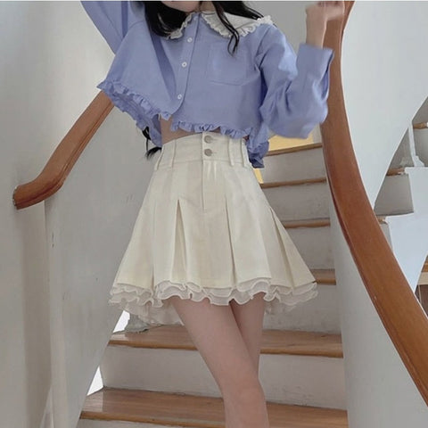 Fairycore Kawaii Pleated Skirt