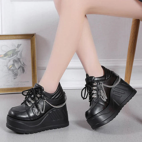 Punk Gothic Schuhe mit Kette