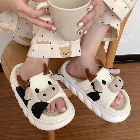 Zapatillas de plataforma con diseño de animales kawaii