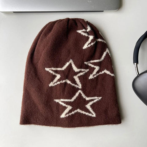 Gorro cálido con forma de estrella kawaii