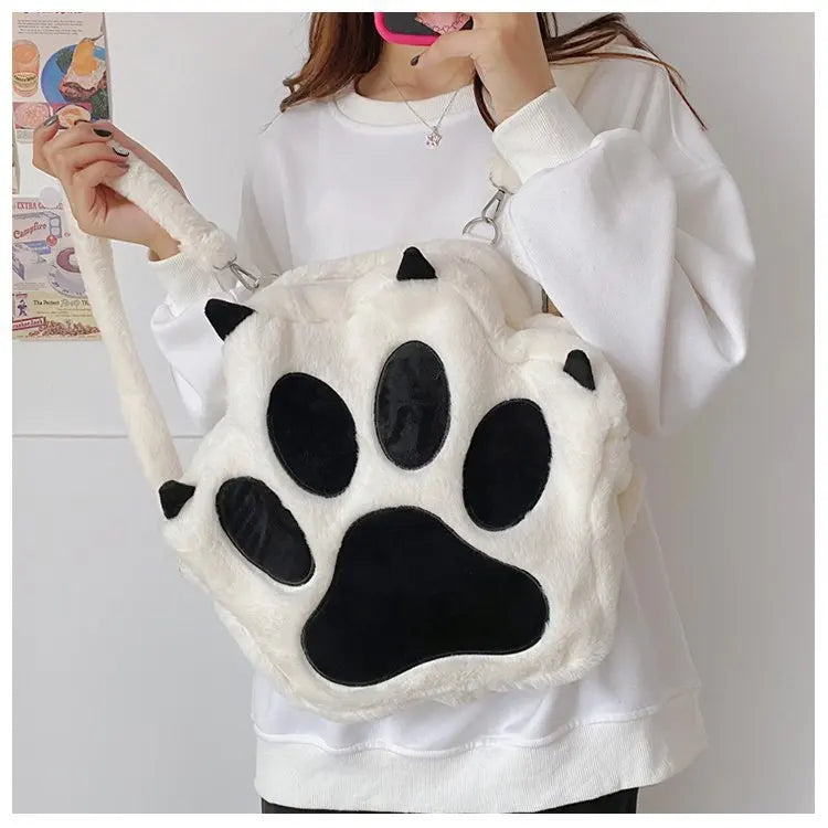 Cute Plush Cat Claw Backpack