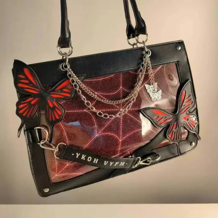 Bolso gótico elegante con forma de mariposa