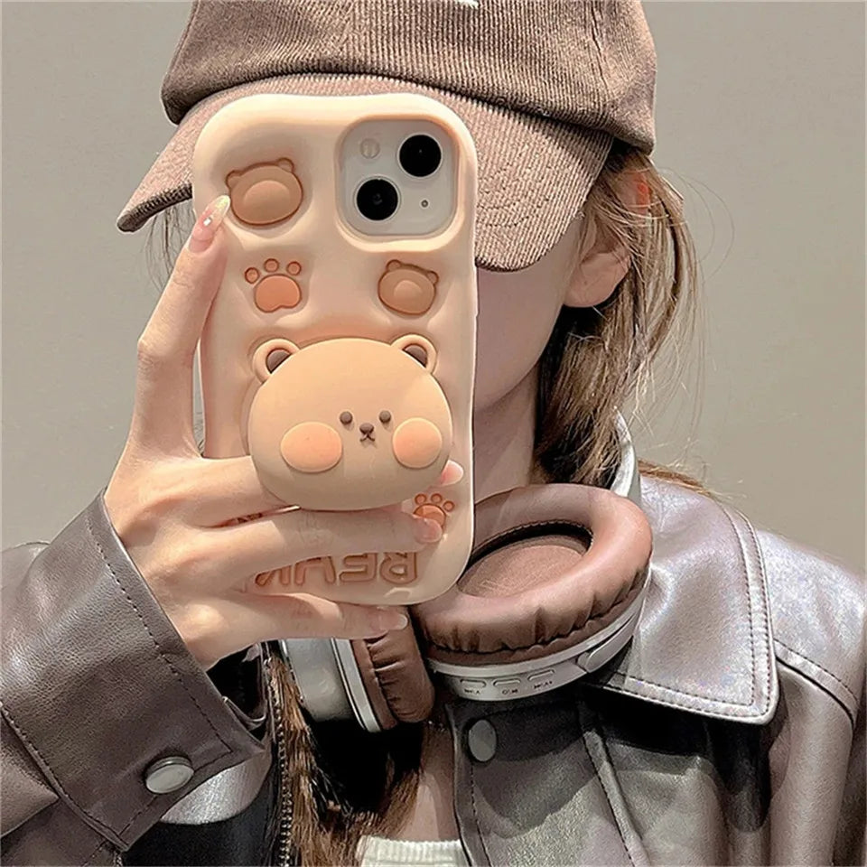 Kawaii 3D Bär iPhone-Hülle