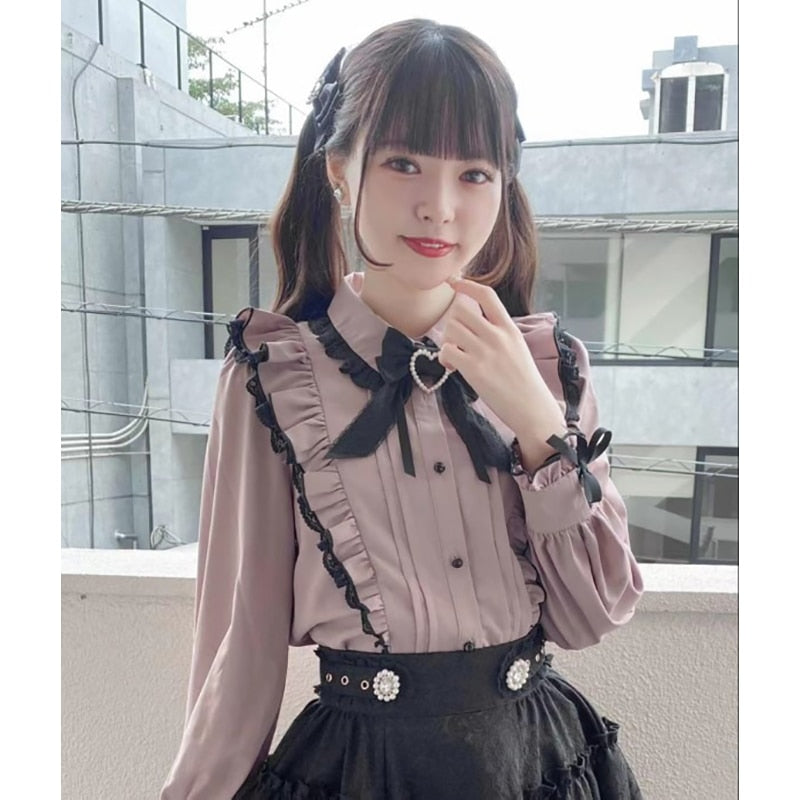 Elegante Bluse im Kawaii-Stil