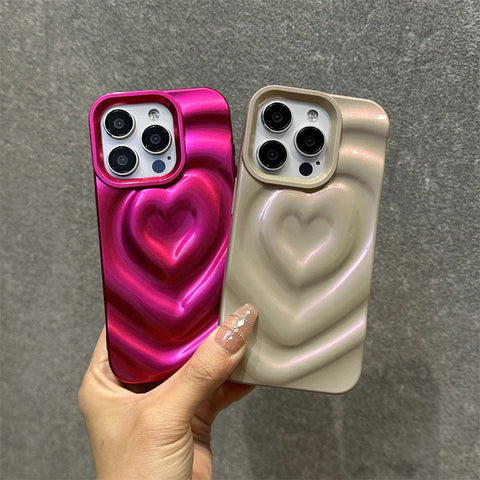 Bonita funda para iPhone con forma de corazón 