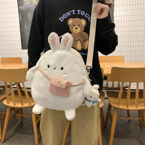 Kawaii Cartoon Plüschkaninchen Rucksack