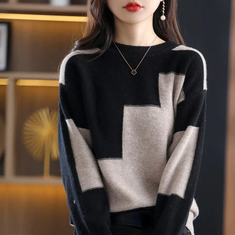 Koreanischer Modeästhetischer Pullover