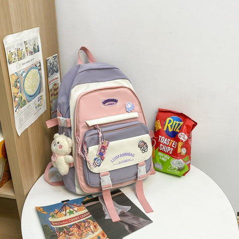 Ästhetisches Rucksack- und Taschenset für die japanische Schule