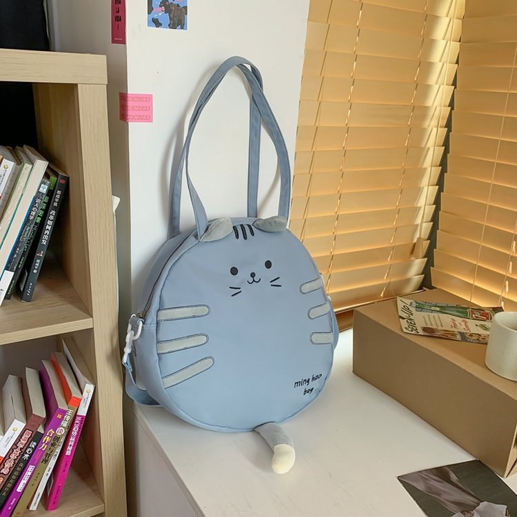 Bolso circular con forma de gato kawaii