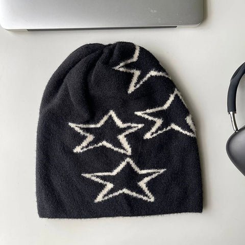 Gorro cálido con forma de estrella kawaii