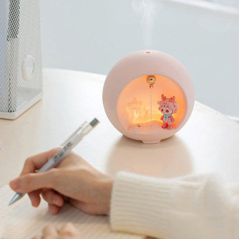 Humidificador de aire con lámpara romántica