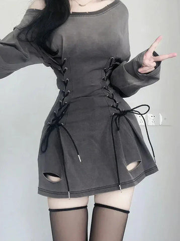 Fairycore Grunge Korsettkleid