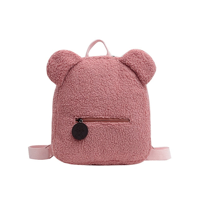 Mochila con forma de oso esponjoso