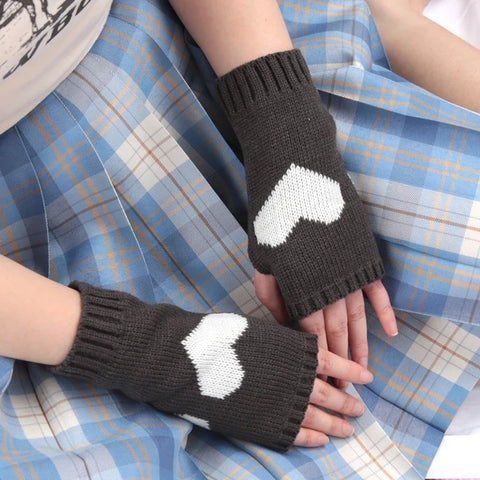 Lindos guantes sin dedos tejidos a crochet