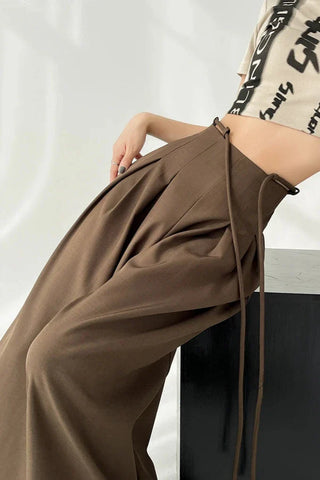 Koreanische weite Hose mit hoher Taille