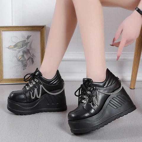 Punk Gothic Schuhe mit Kette