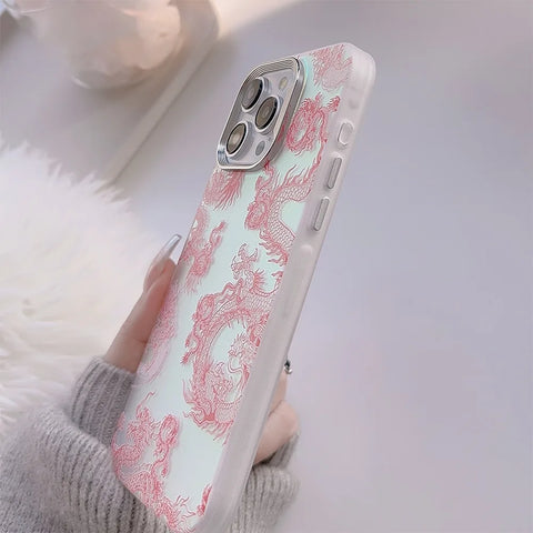 Bonita funda para iPhone con forma de dragón 