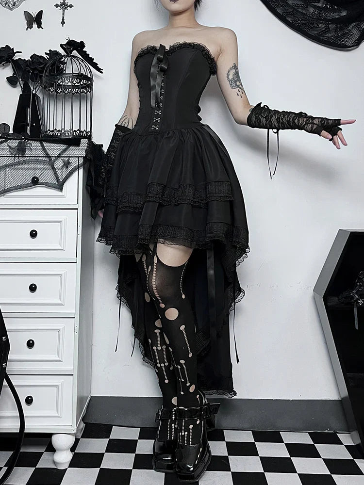 Elegantes Gothic Korsettkleid