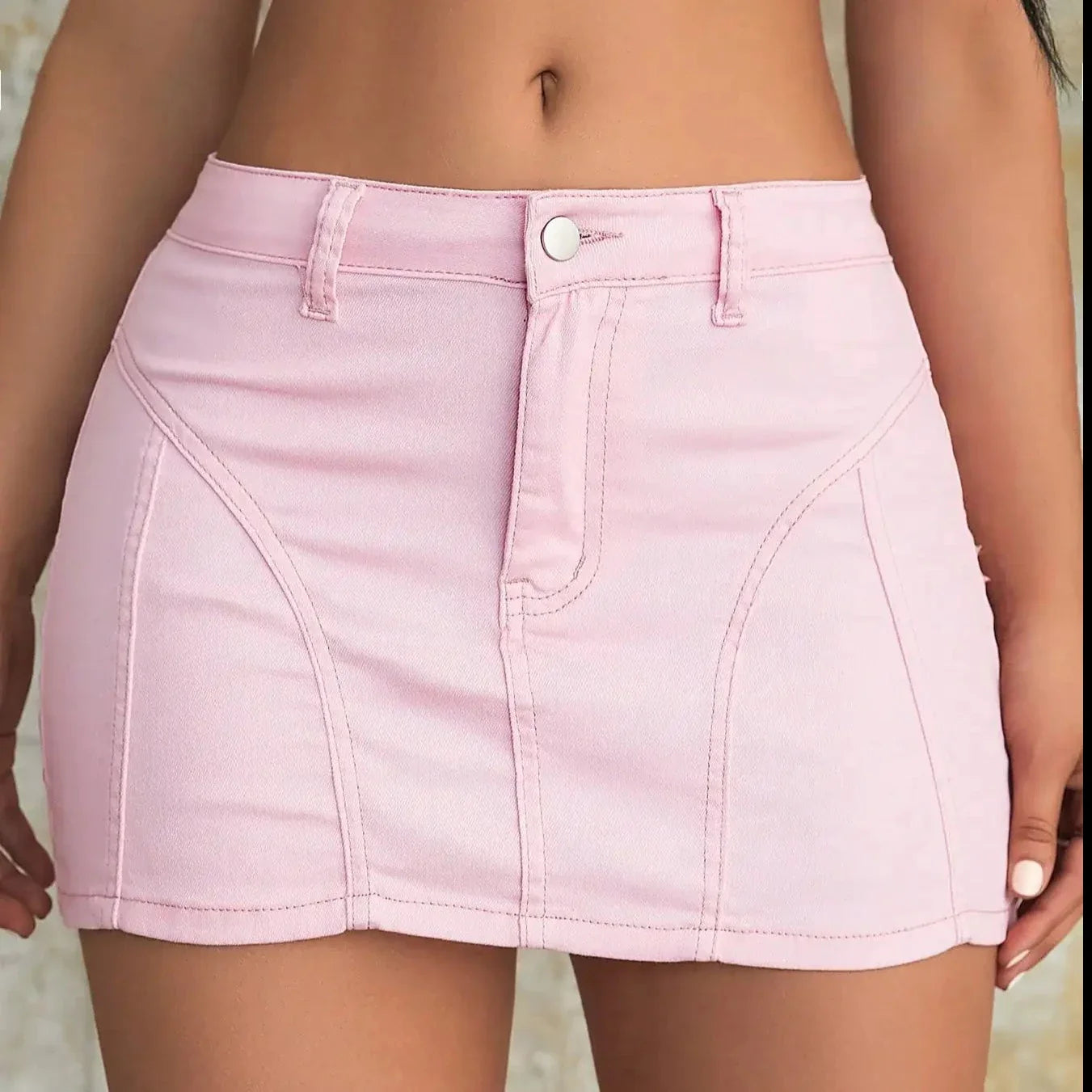 Opal - A-Line Denim Mini Skirt