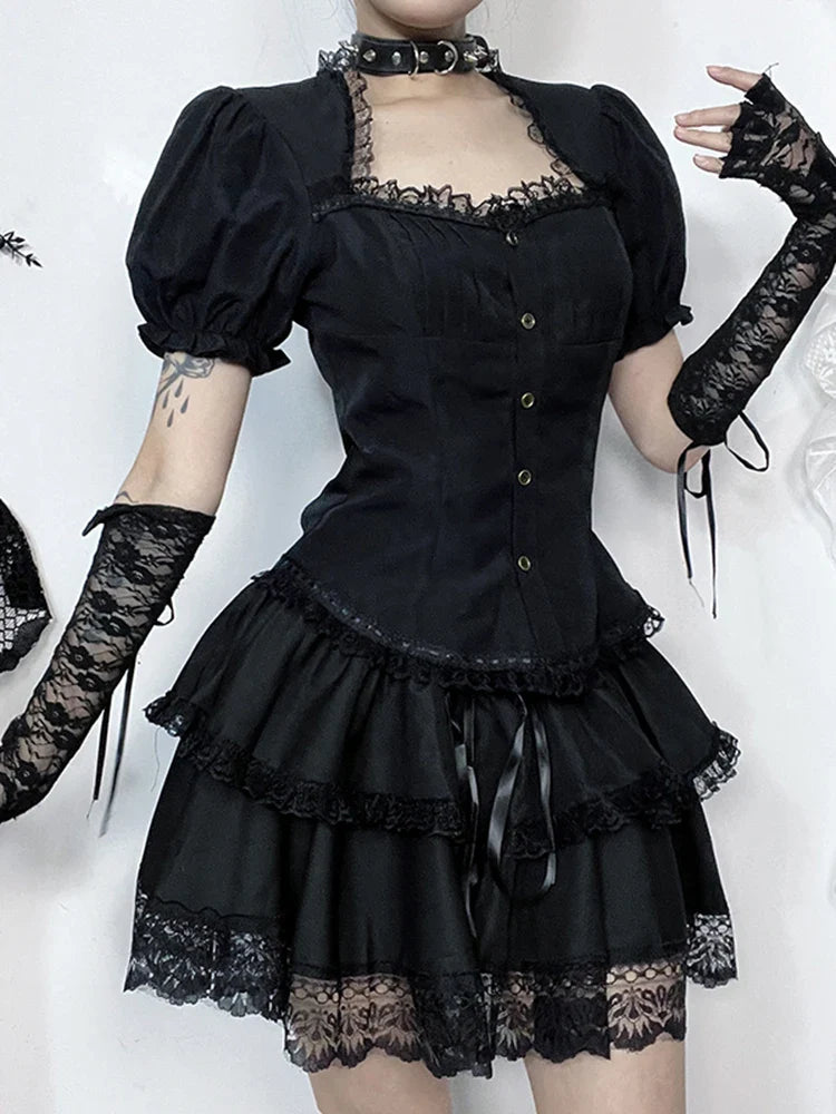 Gothic Lolita Vintage Bluse