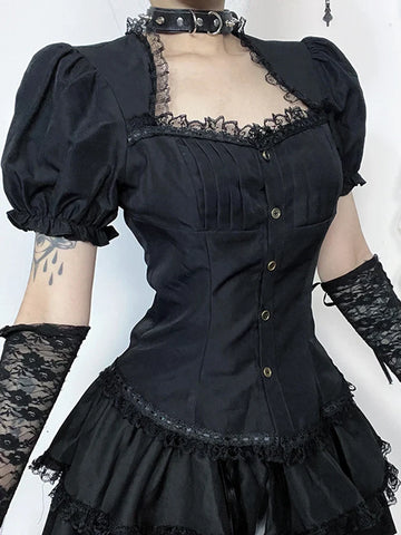 Gothic Lolita Vintage Bluse