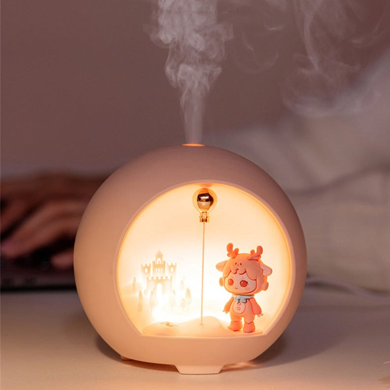 Humidificador de aire con lámpara romántica