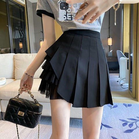 Assymetric Pleated Skirt