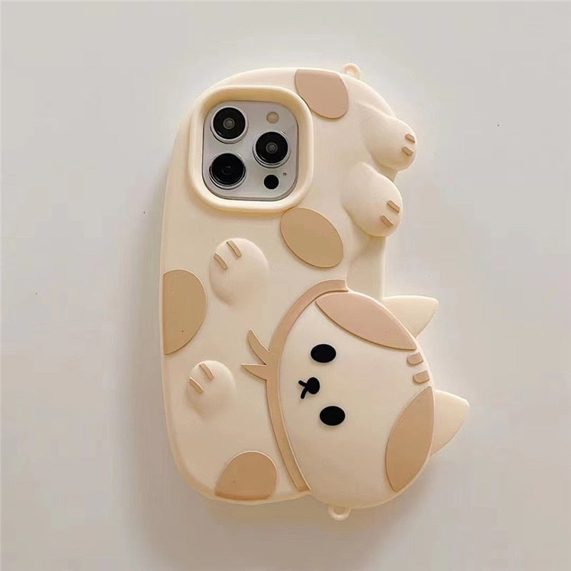 Funda 3D de gato kawaii para iPhone