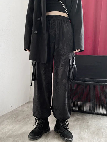 Pantalones de estilo gótico alternativo de estilo harajuku