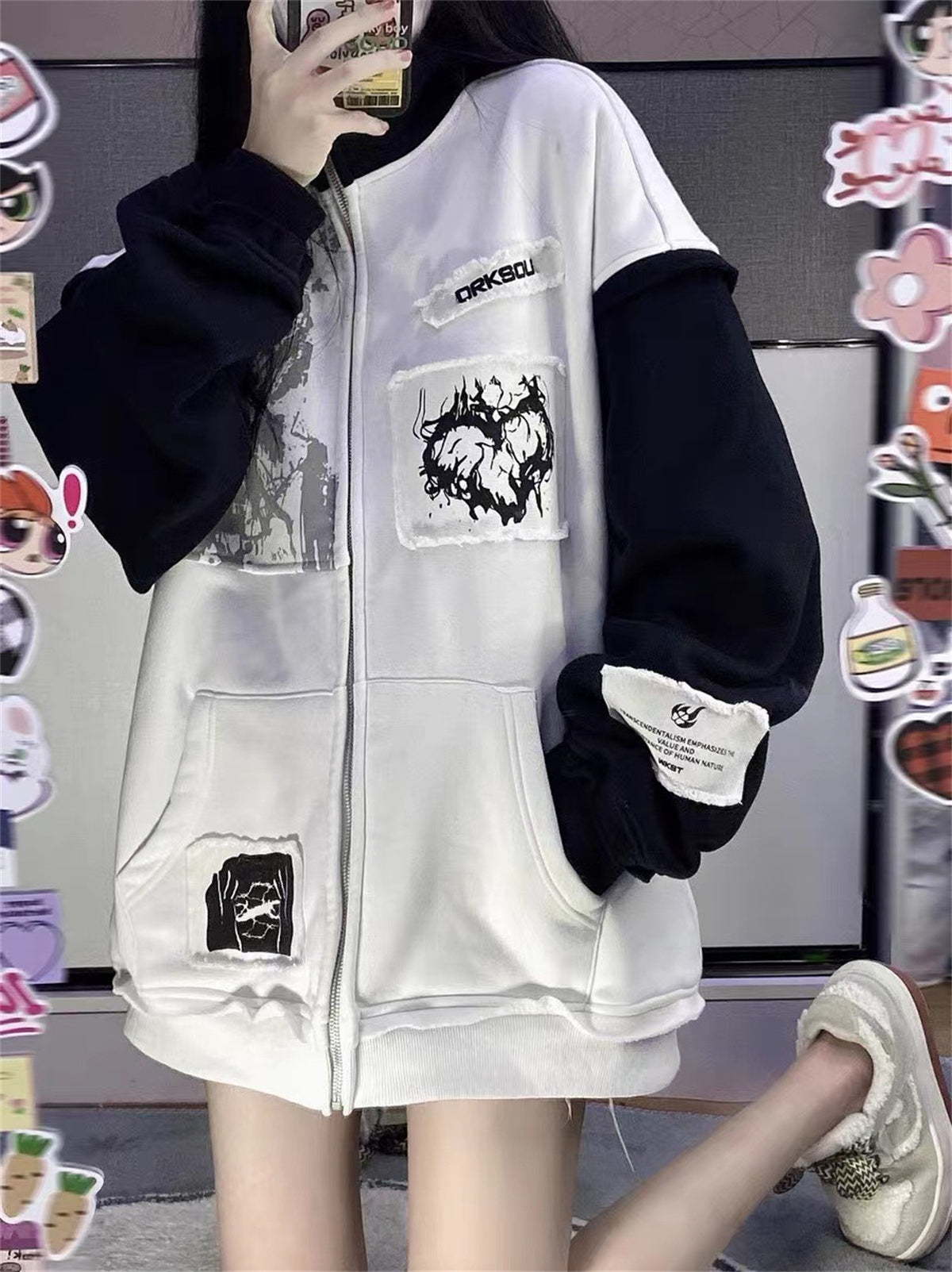 Jacke im koreanischen Streetwear-Stil