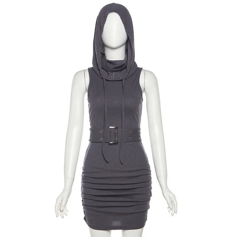 Techwear Cyber ​​Gothic Kleid