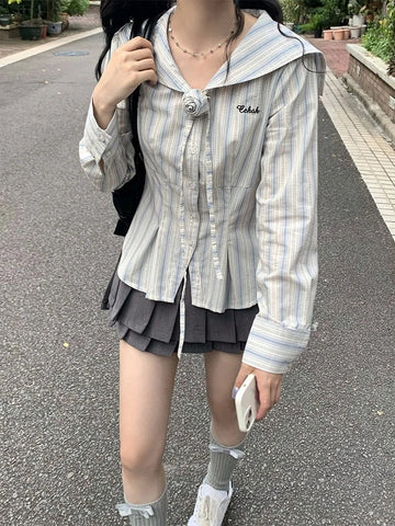 Bonita camisa vintage a rayas