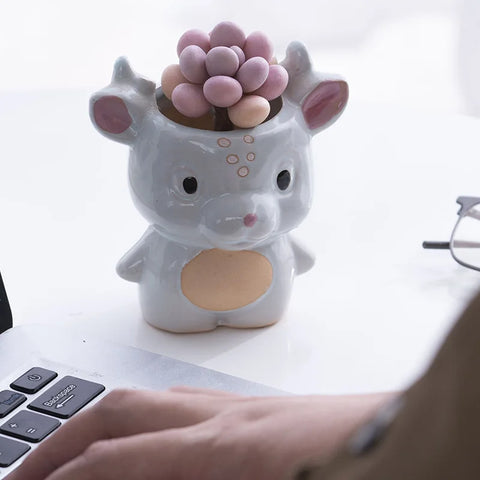 Cute Deer Flower Pot