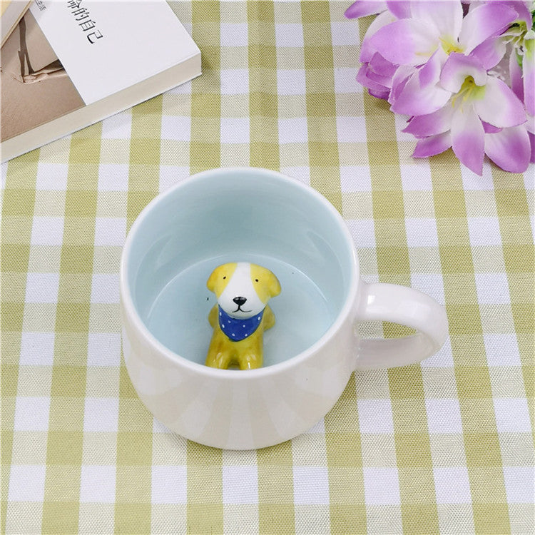 Tazas de cerámica con animales adorables